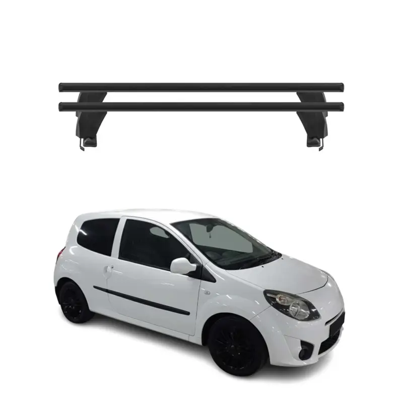 Menabo Dachträger Grundtäger für Renault Twingo mk2 2007-2014 50kg Alu Schwarz Rabatt