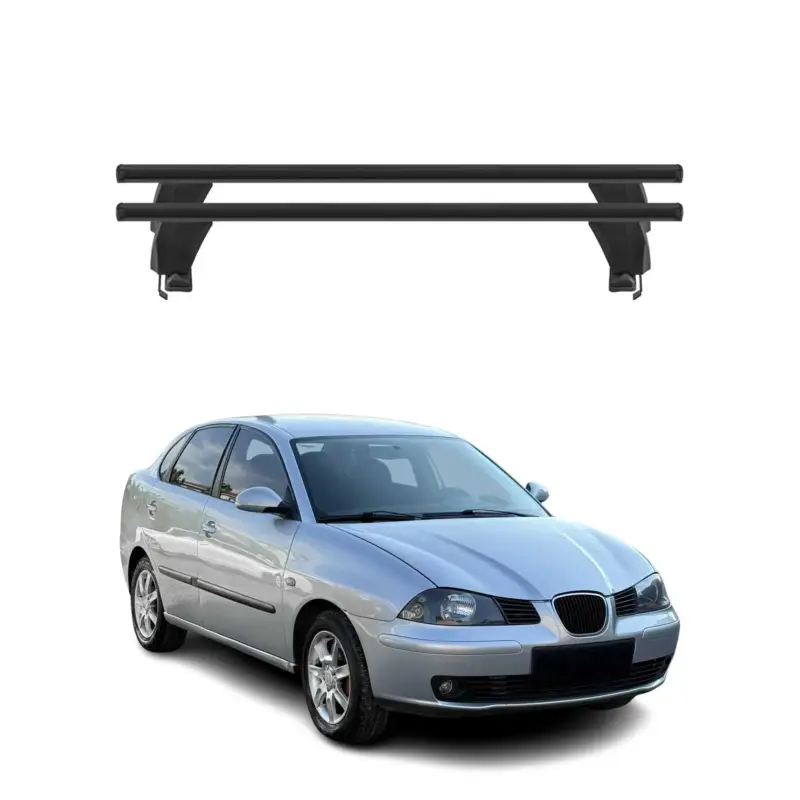 Menabo Dachträger Grundtäger für Seat Cordoba 2002-2009 50kg Alu Schwarz 2 tlg Mega-Angebot