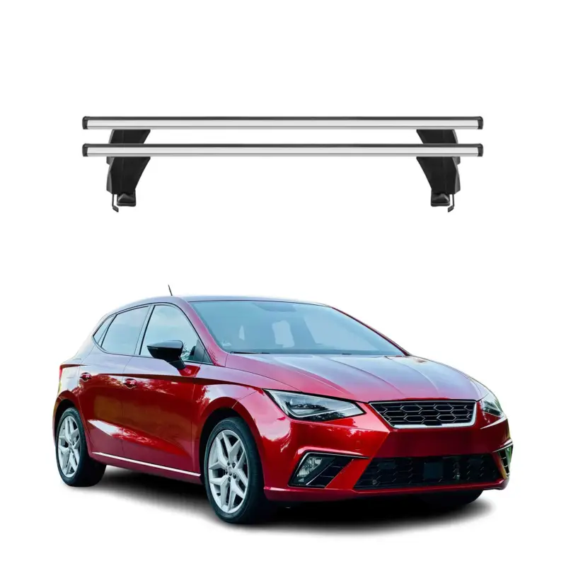 Sonderangebot Menabo Dachträger Grundtäger für Seat Ibiza mk5 2017-2026 50kg Alu Schwarz 2 tlg