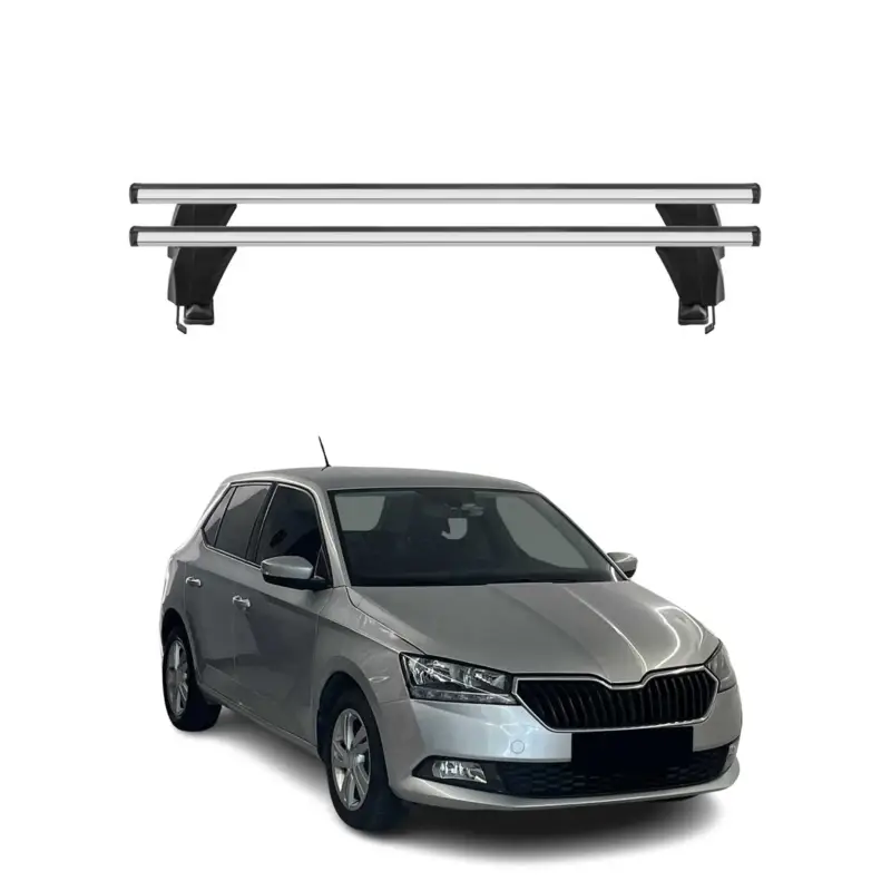 Direkt Vom Hersteller Menabo Dachträger Grundtäger für Skoda Fabia mk3 2014-2021 50kg Alu Silber 2 tlg