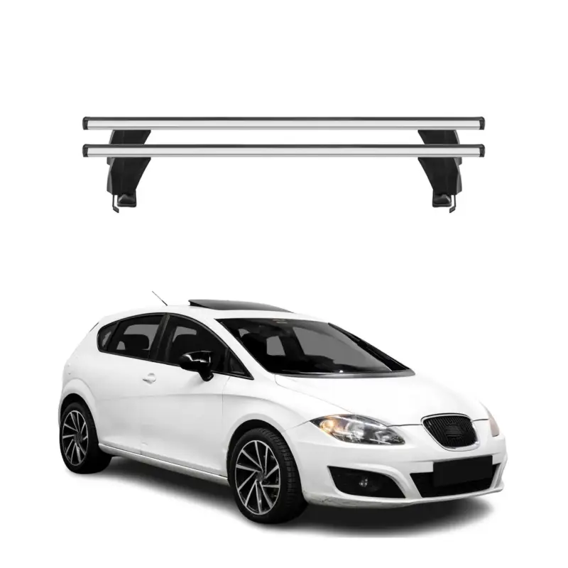 Neue Kollektion Menabo Dachträger Grundtäger für Seat Leon mk2 2009-2012 FL 50kg Alu Silber 2x