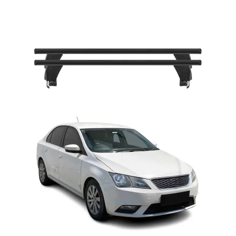 Neue Ware Menabo Dachträger Grundtäger für Seat Toledo mk4 2012-2019 50kg Alu Schwarz 2x