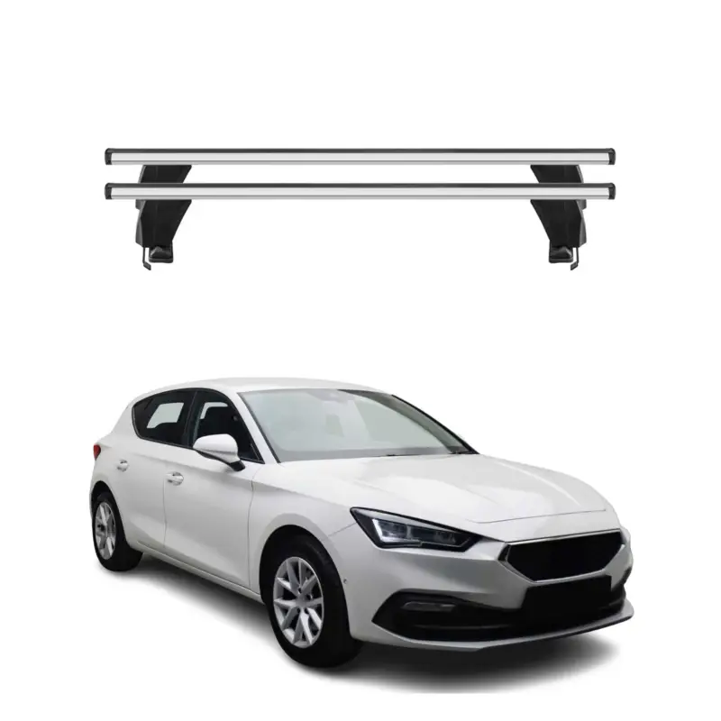 Bestpreis Menabo Dachträger Grundtäger für Seat Leon 2020-2026 50kg Aluminium Silber 2 tlg