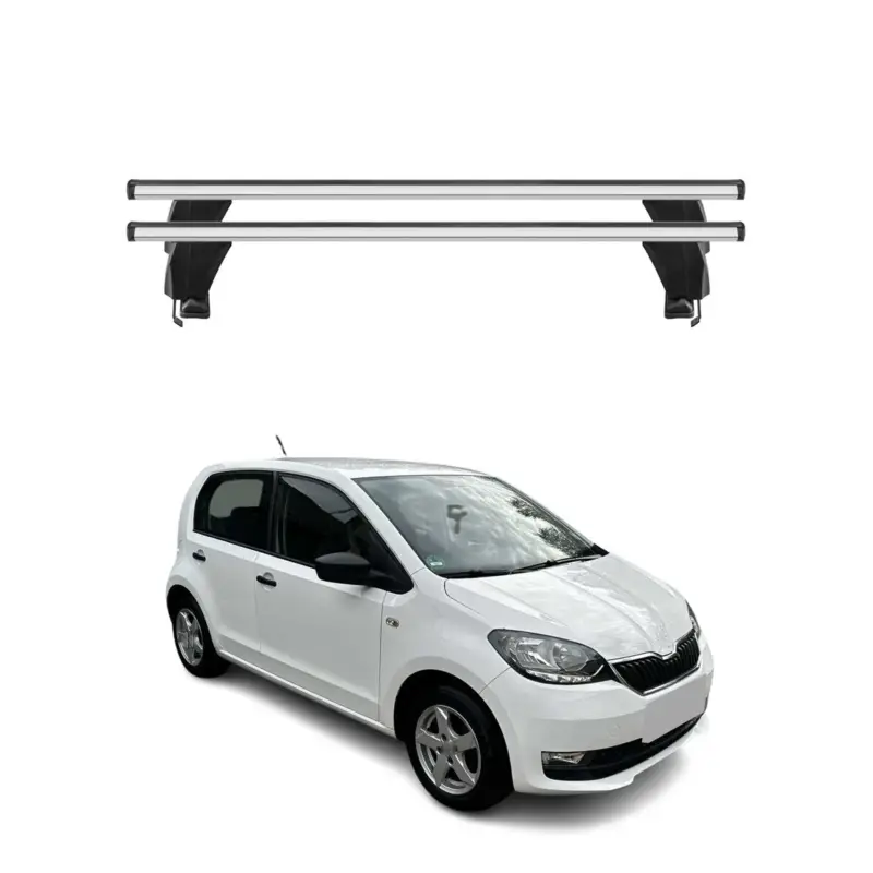 Highlight Menabo Dachträger Grundtäger für Skoda Citigo 2011-2019 5tür 50kg Alu Silber 2x