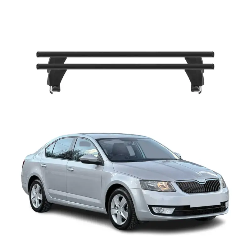 Menabo Dachträger für Skoda Octavia mk3 2013-2017 Pre-FL 50kg Alu Schwarz 2x Beliebt