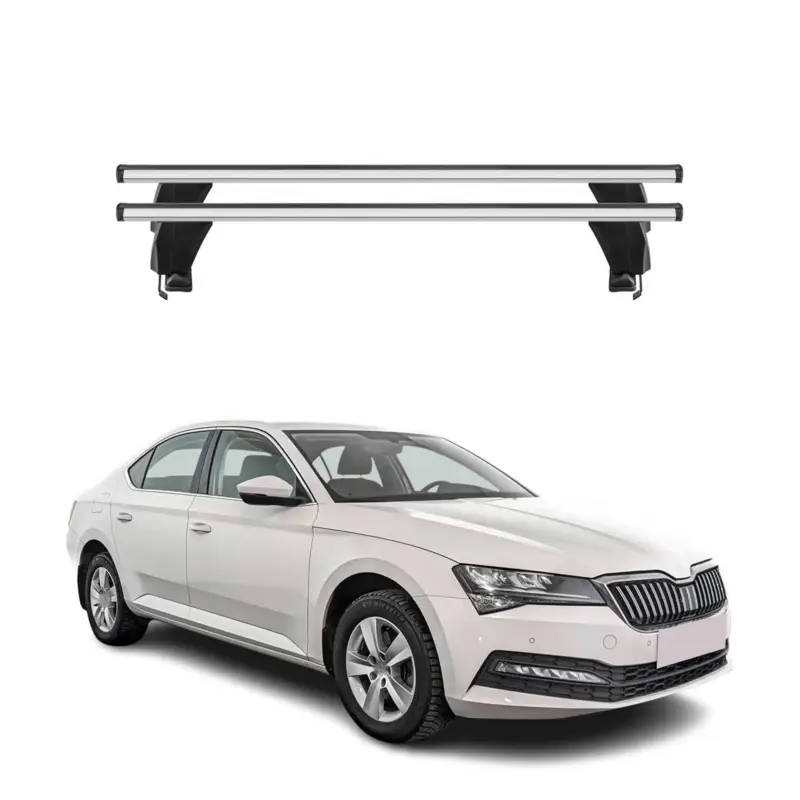 Menabo Dachträger Grundtäger für Skoda Superb mk3 2015-2019 50kg Alu Silber 2x Sofort Bestellen