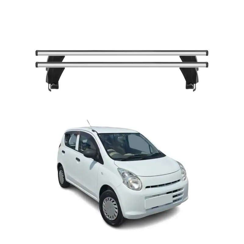 Garantierte Lieferung Menabo Dachträger Grundtäger für Suzuki Alto 2009-2014 50kg Alu Silber 2 tlg
