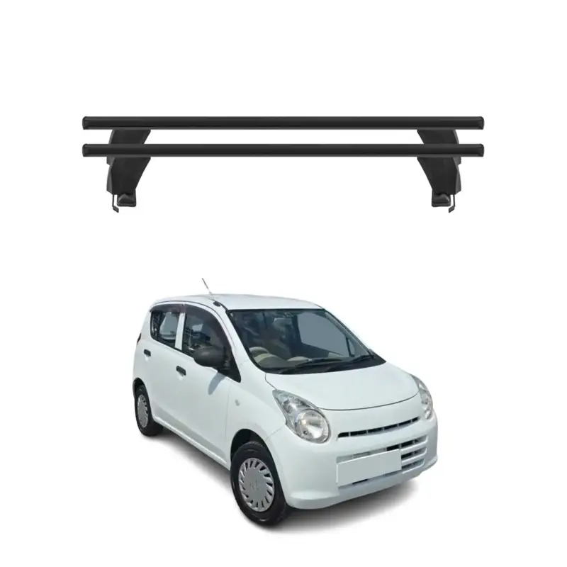 Menabo Dachträger Grundtäger für Suzuki Alto 2009-2014 50kg Alu Schwarz 2 tlg Letzte Chance