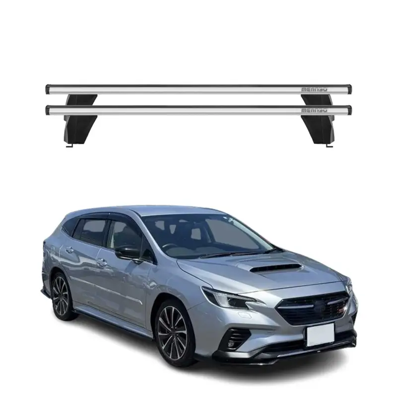 Menabo Dachträger Grundtäger für Subaru Levorg 2015-2020 75kg Alu Silber 2 tlg Mega-Angebot