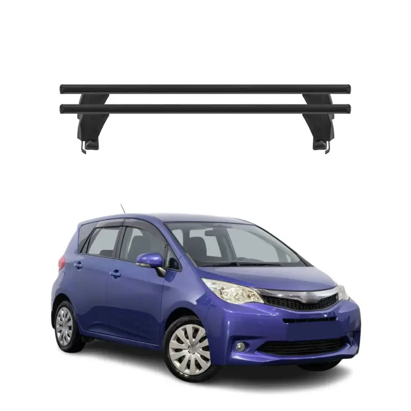 Menabo Dachträger Grundtäger für Subaru Trezia 2011-2016 50kg Alu Schwarz 2 tlg Preiswert