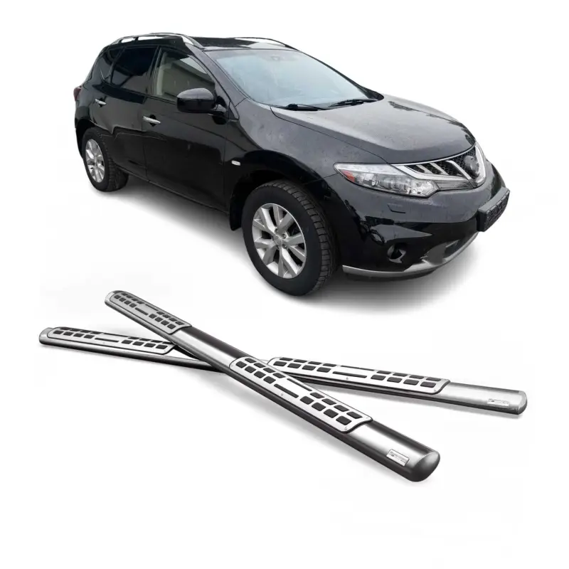 Edelstahl Seitenschweller Schwellerrohre für Nissan Murano 2008-2014 Silber Saisonangebot