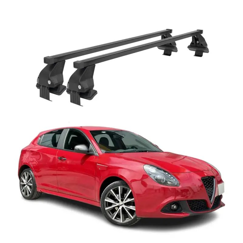 Neuheit Menabo Dachträger Grundtäger für Alfa Romeo Giulietta 2010-2020 50kg Schwarz 2x