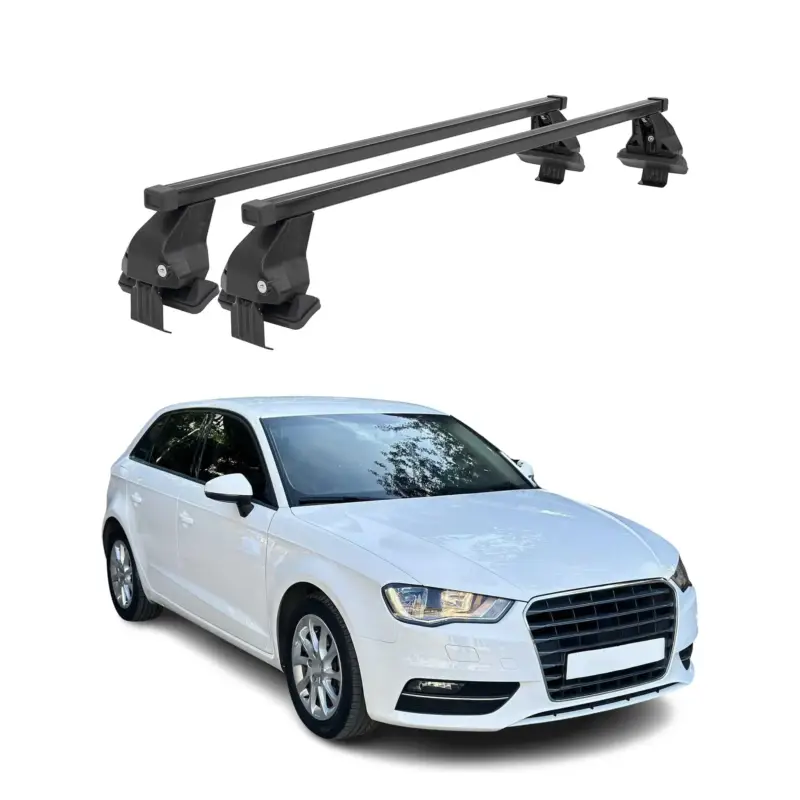 Ausverkauf Menabo Dachträger Grundtäger für Audi A3 8V Sportback 2012-2020 50kg Schwarz 2x