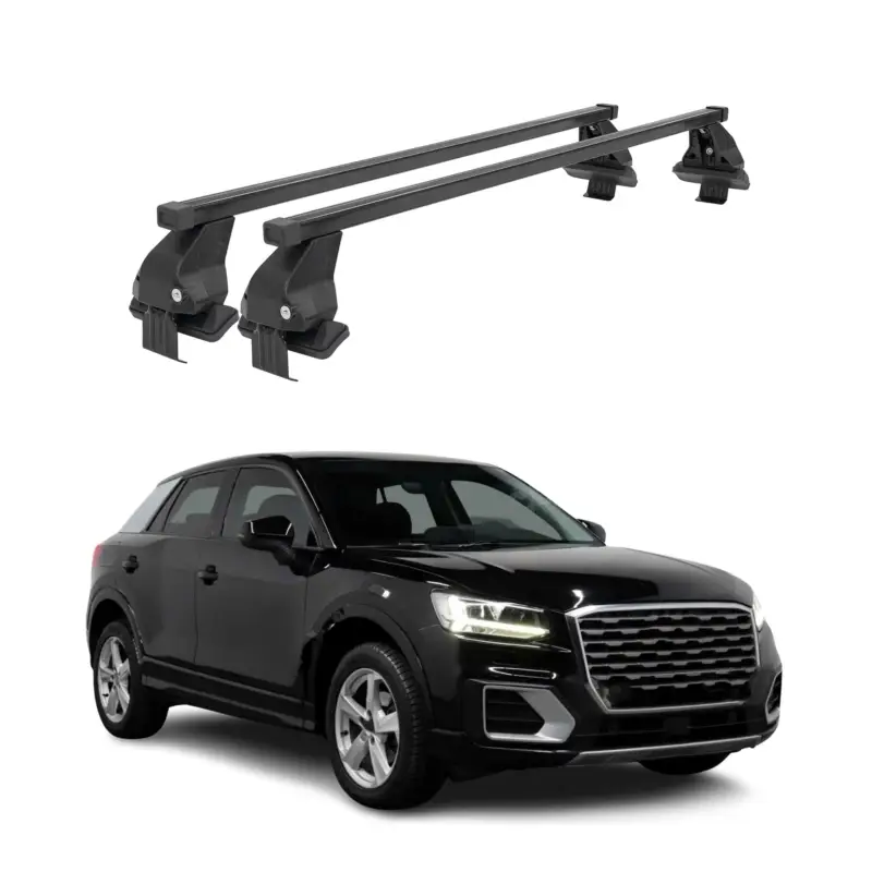 Menabo Dachträger Grundtäger für Audi Q2 2017-2026 50kg Stahl Schwarz 2 tlg Sofort Bestellen