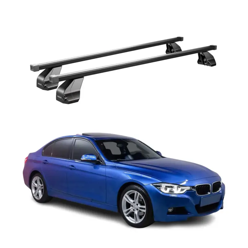 Menabo Dachträger Grundtäger für BMW 3er F30 2012-2019 75kg Stahl Schwarz 2 tlg Mega-Angebot