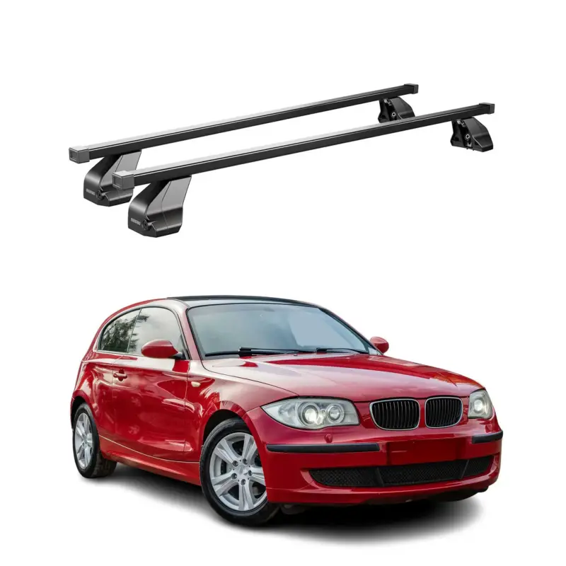 Menabo Dachträger für BMW 1er E87 E81 2004-2011 75kg Schwarz Stahl 2x Top-Preis