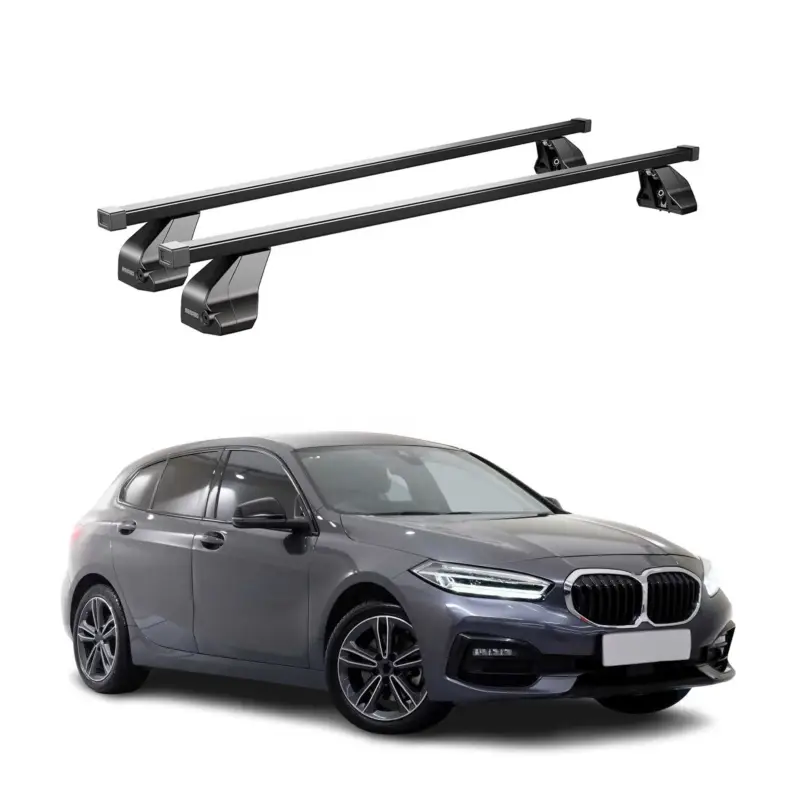 Menabo Dachträger Grundtäger für BMW 1er F40 2019-2024 75kg Stahl Schwarz 2 tlg Super-Preis