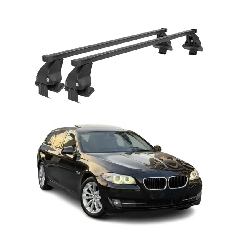 Günstig Menabo Dachträger Grundtäger für BMW 5er F11 Touring 2009-2017 50kg Schwarz 2x
