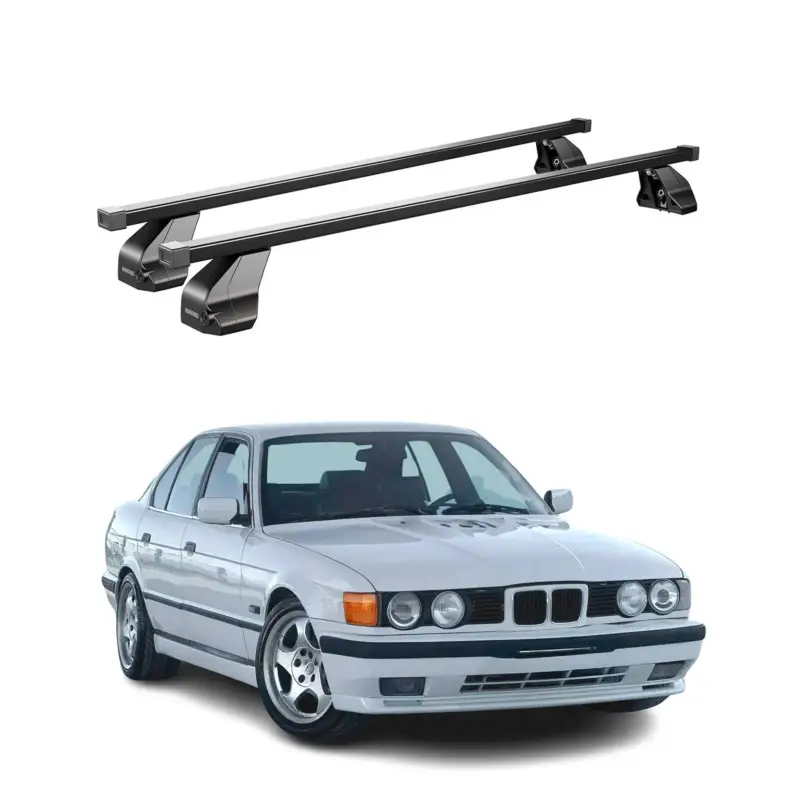 Versand Am Gleichen Tag Menabo Dachträger Grundtäger für BMW 5er E39 Limo 1995-2003 75kg Stahl Schwarz