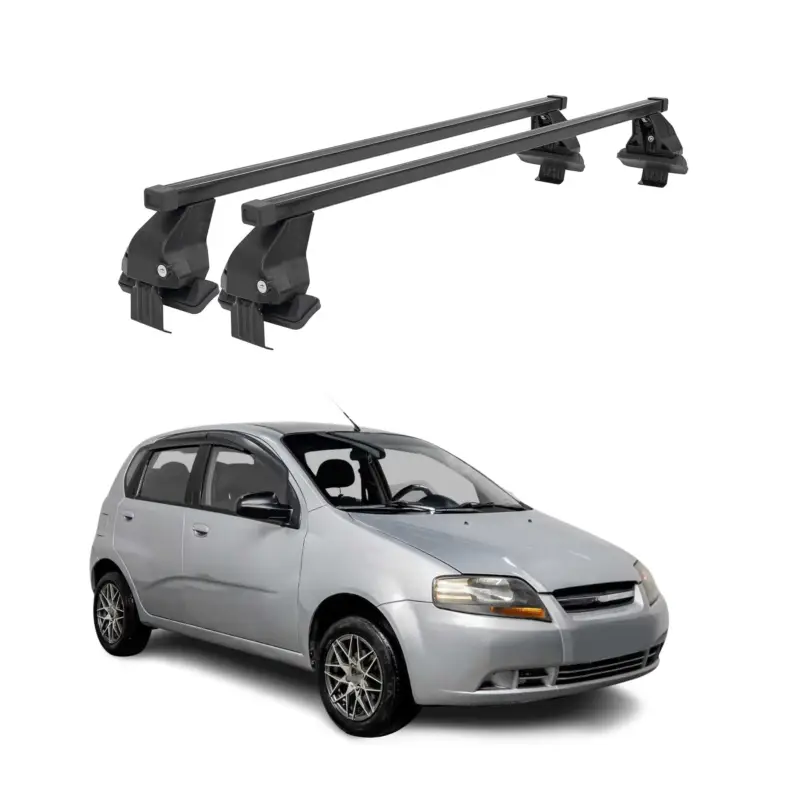 Ausverkauf Menabo Dachträger Grundtäger für Chevrolet Aveo T250 2005-2011 50kg Schwarz 2x