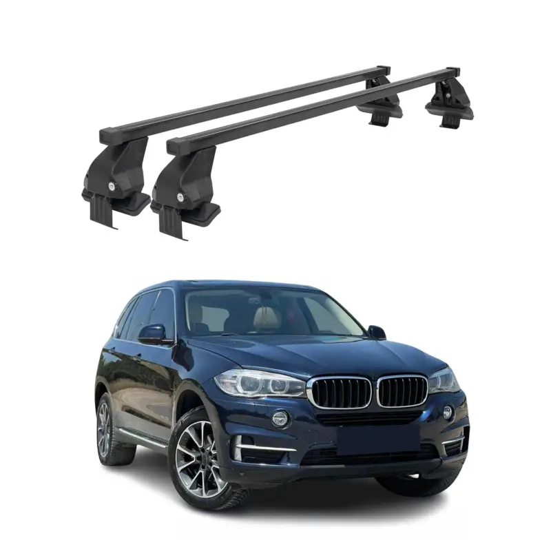 Menabo Dachträger Grundtäger für BMW X5 F15 2013-2018 50kg Stahl Schwarz 2 tlg Letzte Chance