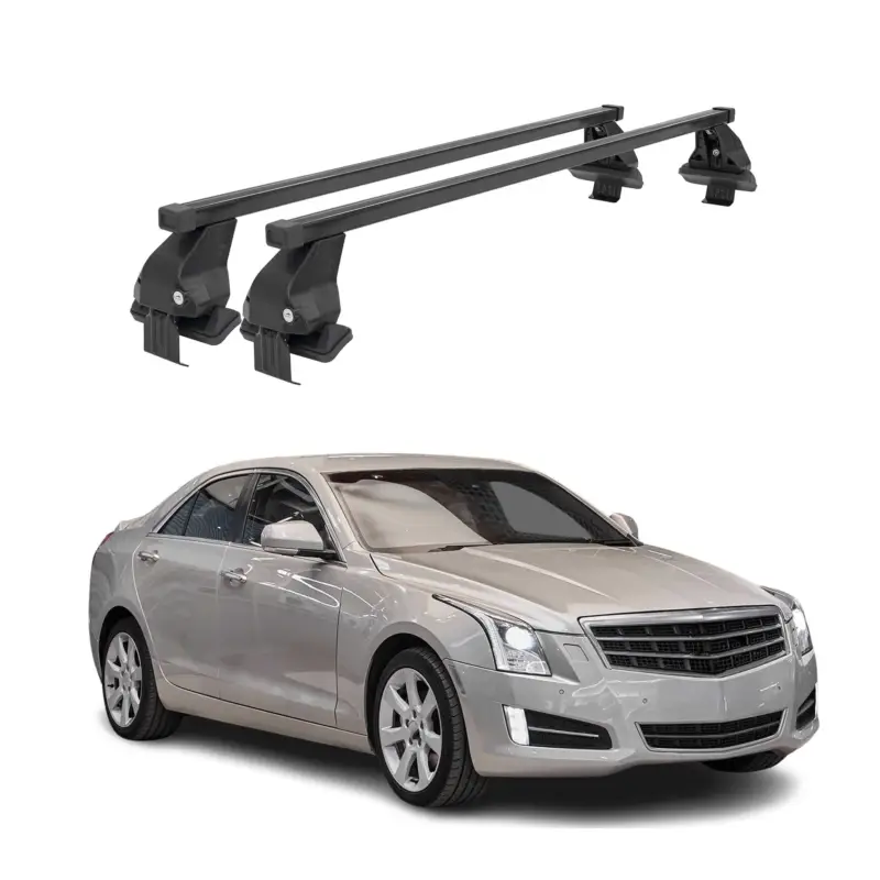 Angebot Menabo Dachträger Grundtäger für Cadillac ATS 2013-2019 50kg Stahl Schwarz 2 tlg