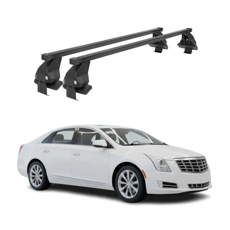 Super-Preis Menabo Dachträger Grundtäger für Cadillac XT4 2013-2019 50kg Stahl Schwarz 2 tlg