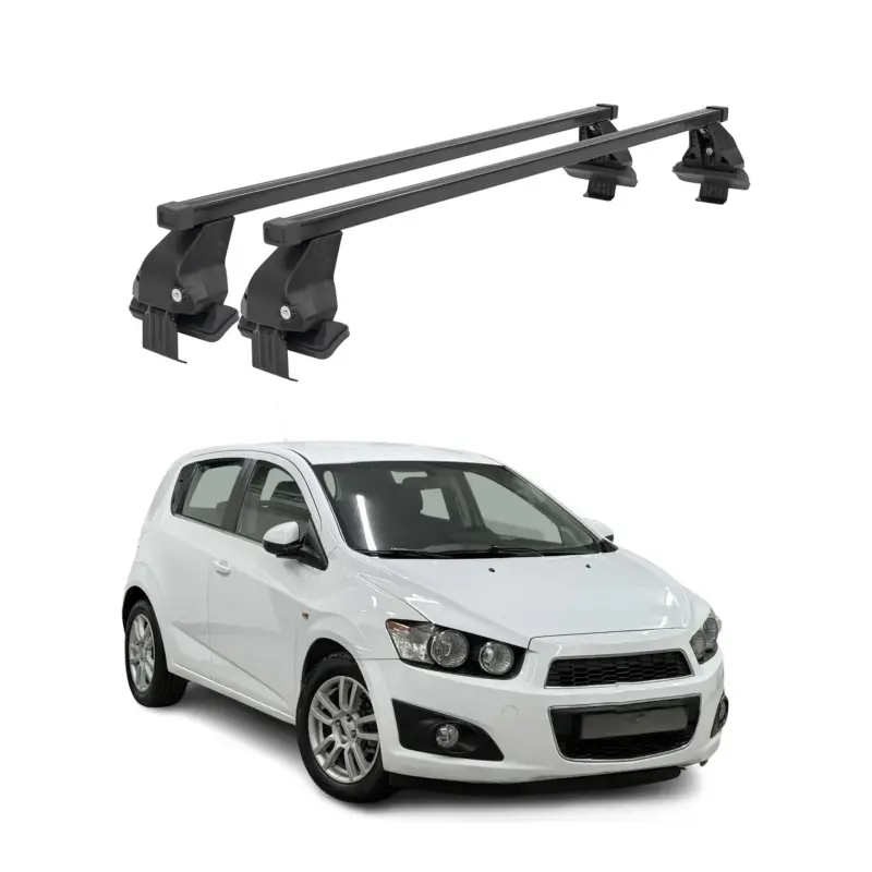 Mega-Angebot Menabo Dachträger Grundtäger für Chevrolet Aveo T300 2011-2020 50kg Schwarz 2x