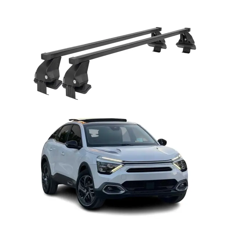 Menabo Dachträger Grundtäger für Citroen C4 2021-2026 50kg Stahl Schwarz 2 tlg Markenprodukt