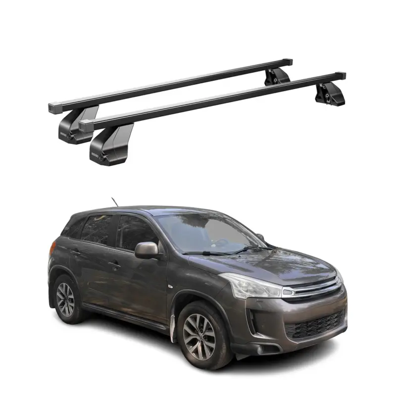 Must-Have Menabo Dachträger Grundtäger für Citroen C4 Aircross 2012-2017 75kg Schwarz 2x
