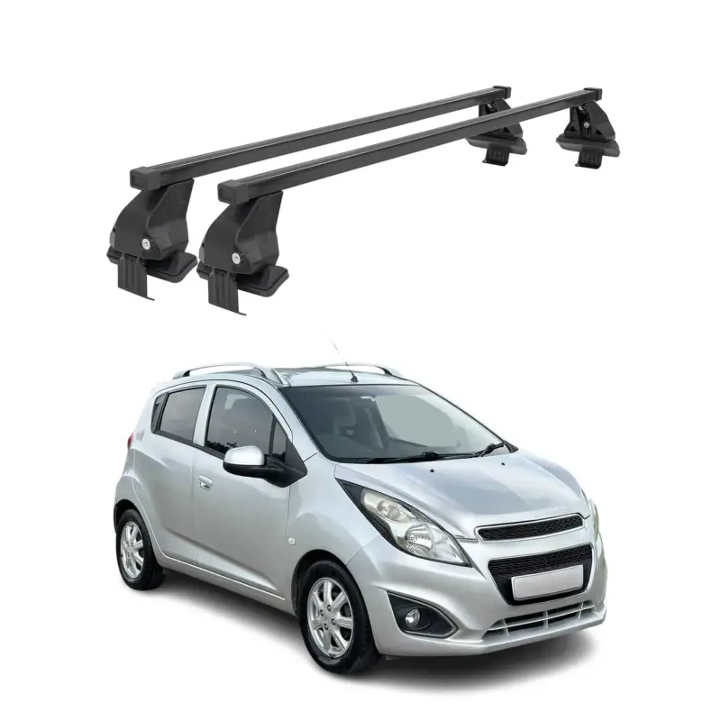 Menabo Dachträger Grundtäger für Chevrolet Spark M400 2015-2022 50kg Schwarz 2x Knallerangebot