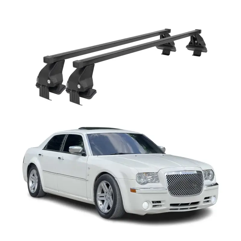 Sofort Bestellen Menabo Dachträger Grundtäger für Chrysler 300C 2005-2010 50kg Stahl Schwarz 2x