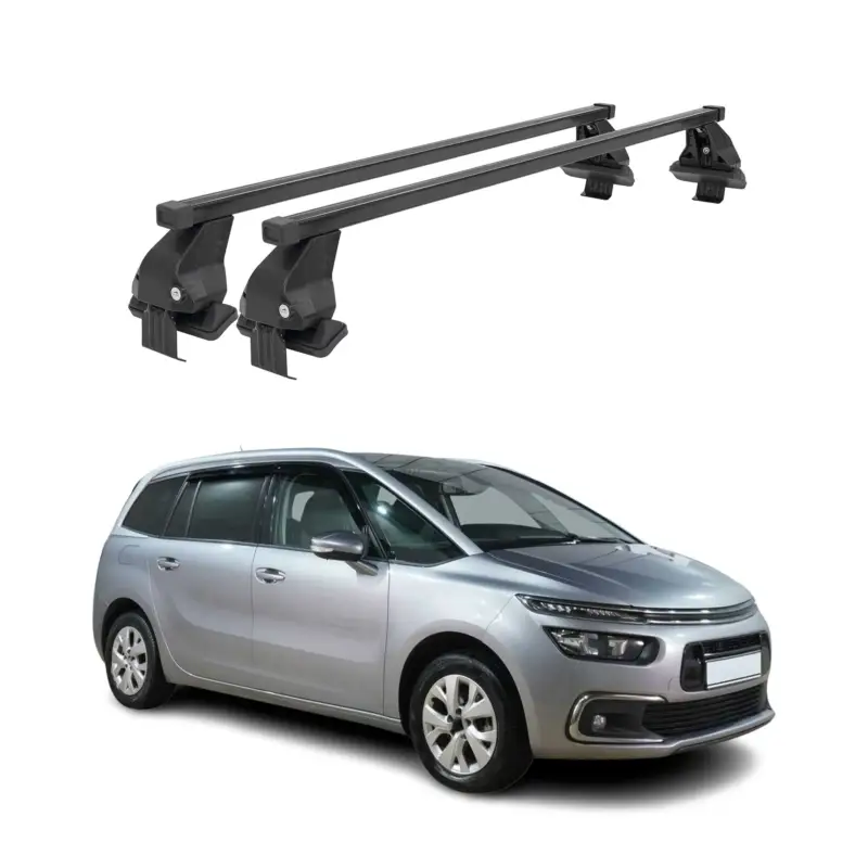 Menabo Dachträger für Citroen C4 Spacetourer 2018-2024 50kg Stahl Schwarz 2x Preiswert
