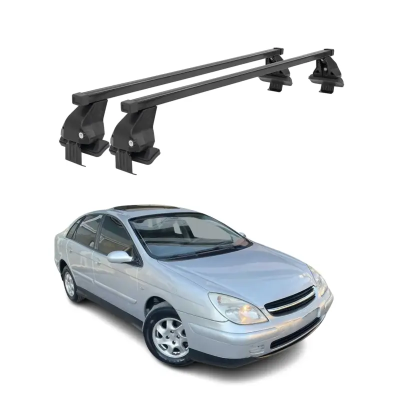 Menabo Dachträger Grundtäger für Citroen C5 2001-2004 Pre-FL 50kg Stahl Schwarz Preiswert