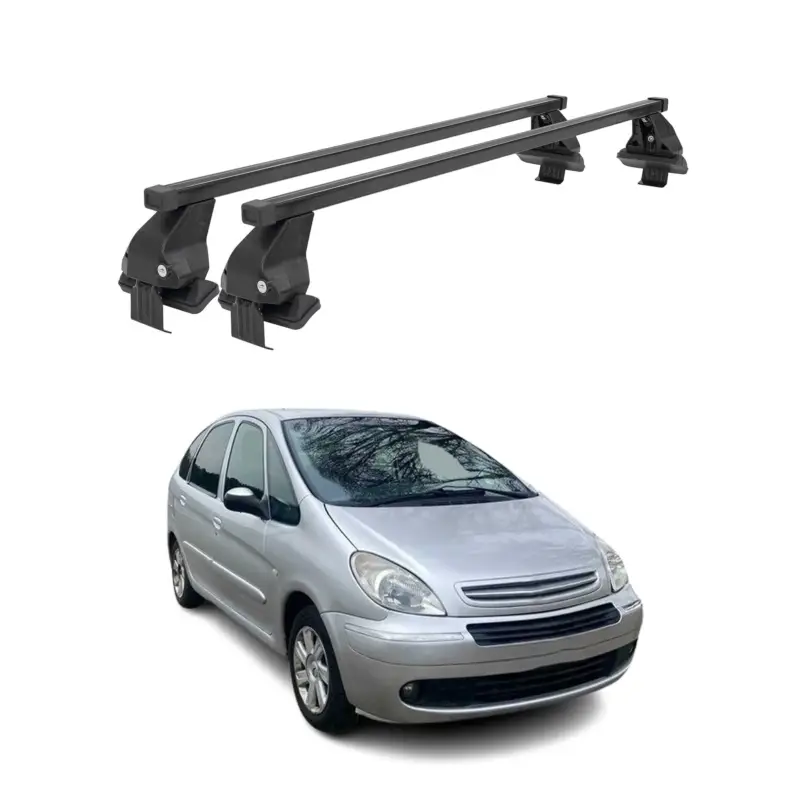 Menabo Dachträger für Citroen Xsara Picasso 1999-2010 50kg Stahl Schwarz 2x Versand Am Gleichen Tag