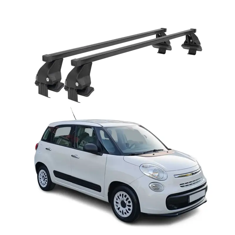 Menabo Dachträger Grundtäger für Fiat 500L 2012-2022 50kg Stahl Schwarz 2 tlg Echt