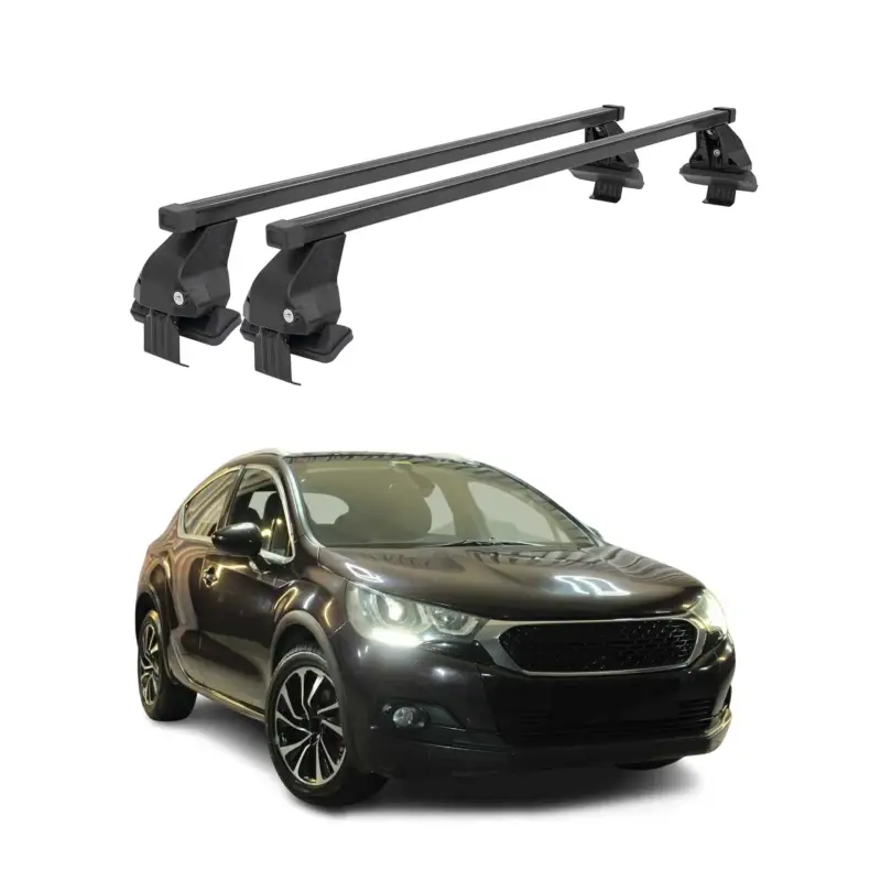 Menabo Dachträger Grundtäger für DS4 Crossback 2015-2018 50kg Stahl Schwarz 2x Nur Für Kurze Zeit