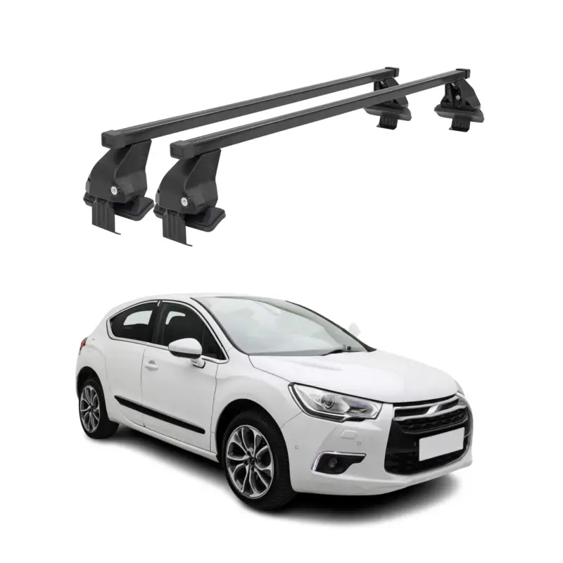 Menabo Dachträger Grundtäger für Citroen DS4 2011-2015 50kg Stahl Schwarz 2 tlg Solange Der Vorrat Reicht