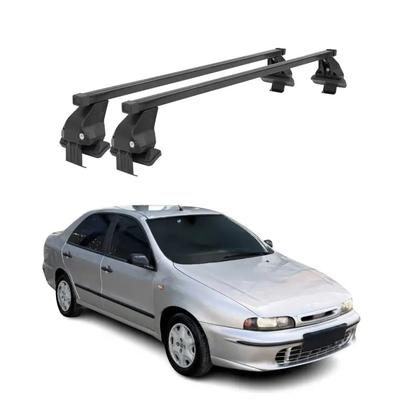 Top-Preis Menabo Dachträger Grundtäger für Fiat Marea 1996-2003 50kg Stahl Schwarz 2 tlg