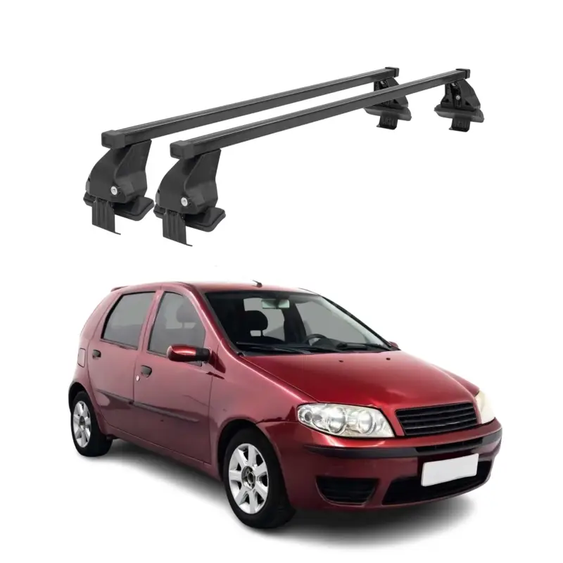 Ausverkauf Menabo Dachträger Grundtäger für Fiat Punto 1999-2007 50kg Stahl Schwarz 2 tlg