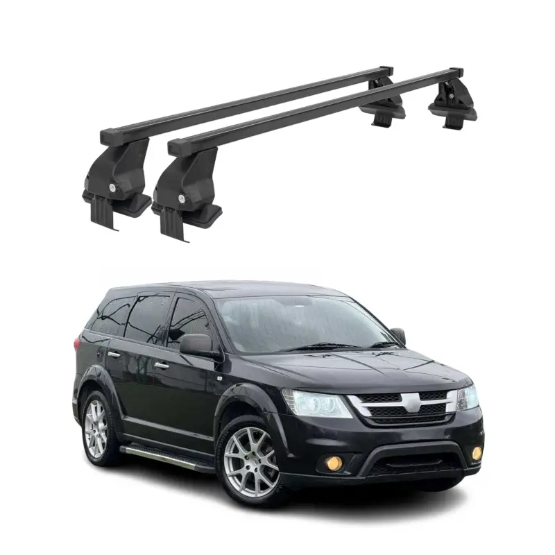 Menabo Dachträger Grundtäger für Fiat Freemont 2011-2016 50kg Stahl Schwarz 2x Abverkauf
