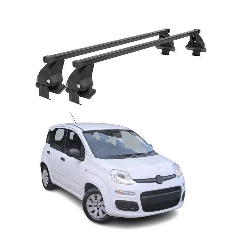 Menabo Dachträger Grundtäger für Fiat Panda 2012-2026 50kg Stahl Schwarz 2 tlg Direkt Vom Hersteller