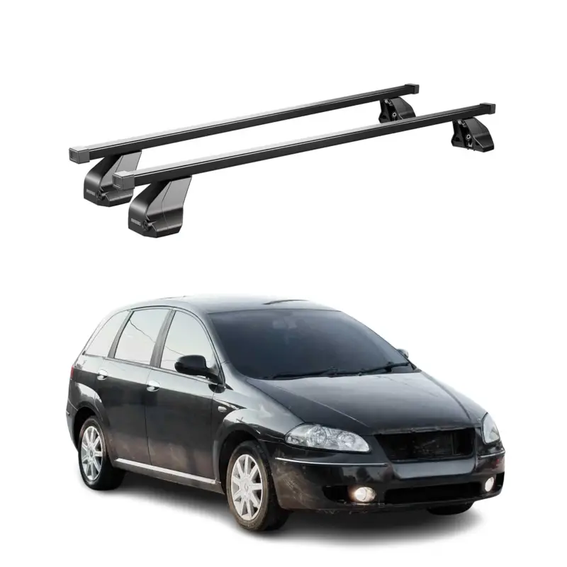 Menabo Dachträger Grundtäger für Fiat Croma 2005-2010 75kg Stahl Schwarz 2 tlg Neue Kollektion