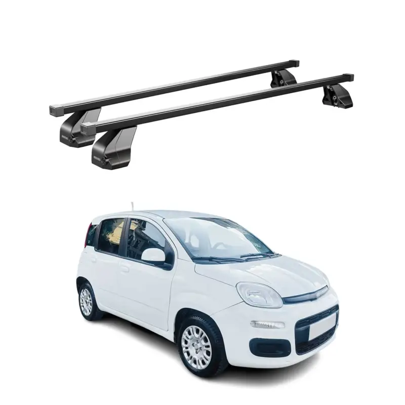 Top-Angebot Menabo Dachträger Grundtäger für Fiat Panda 2012-2026 75kg Stahl Schwarz 2 tlg