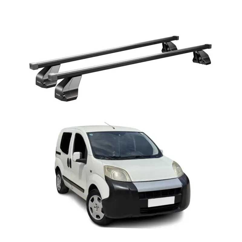 Nur Heute Menabo Dachträger Grundtäger für Fiat Fiorino 2007-2016 75kg Stahl Schwarz 2 tlg