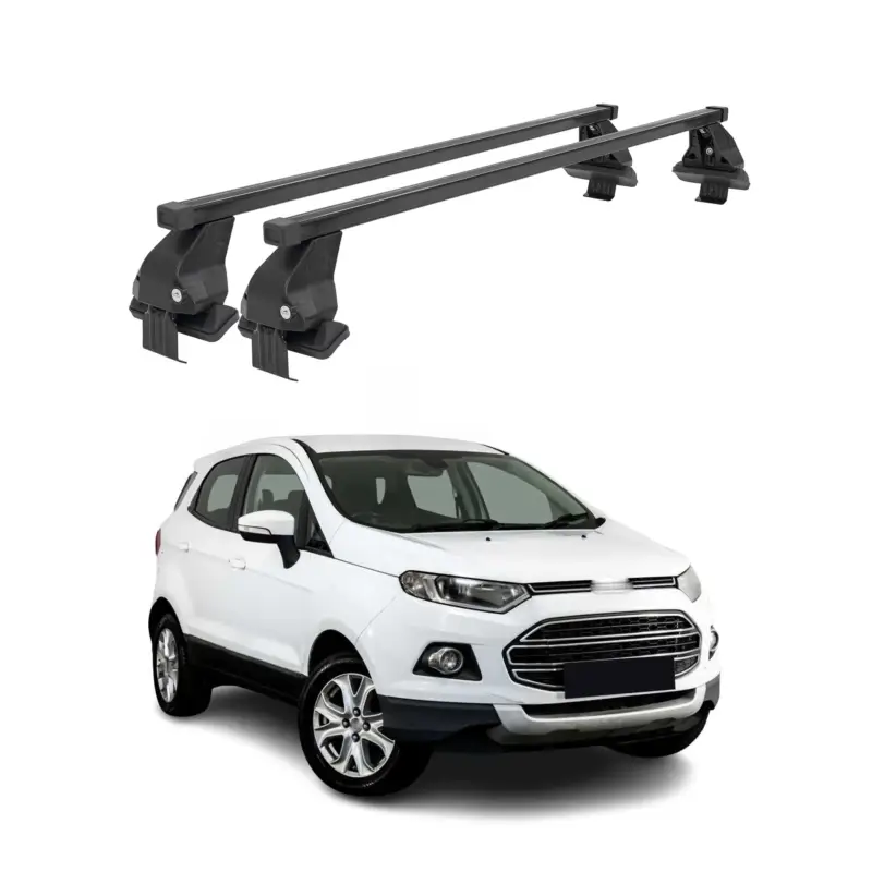 Markenprodukt Menabo Dachträger Grundtäger für Ford Ecosport 2014-2017 Pre-FL 50kg Schwarz 2x