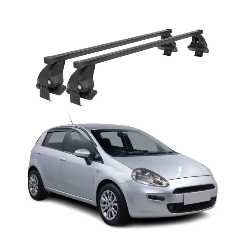 Menabo Dachträger Grundtäger für Fiat Punto mk3 2012-2018 3tür 50kg Schwarz 2x Top-Preis