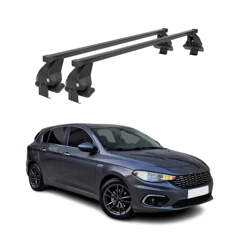 Bestseller Menabo Dachträger Grundtäger für Fiat Tipo Schrägheck 2015-2026 50kg Schwarz 2x
