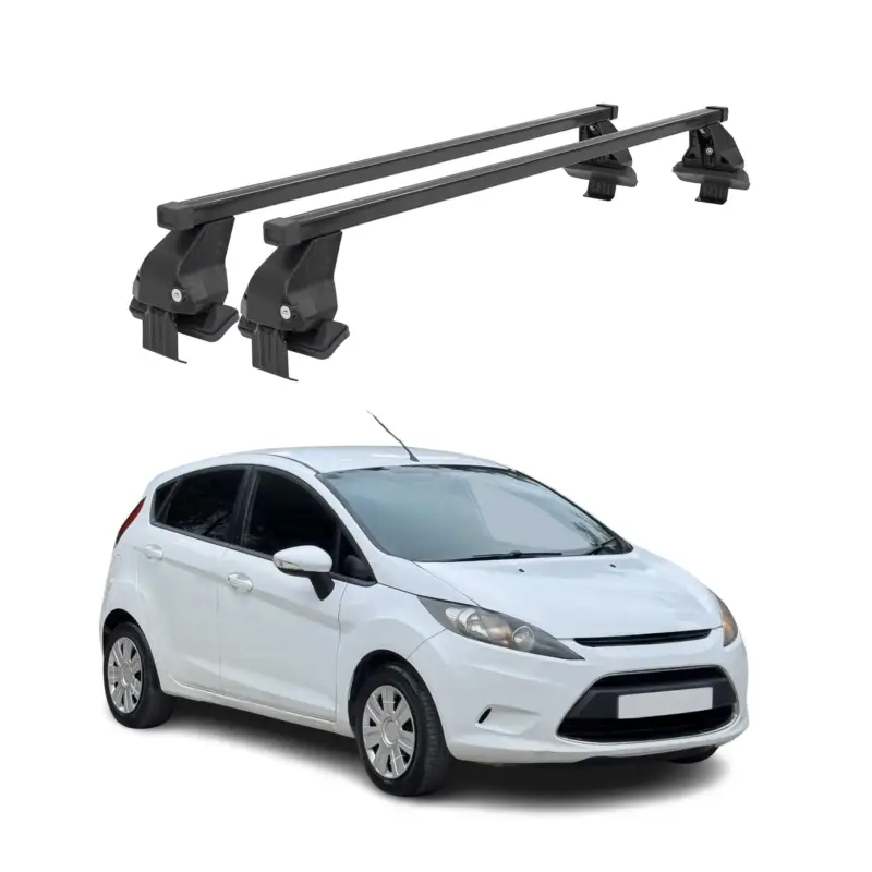 Beliebt Menabo Dachträger Grundtäger für Ford Fiesta 2008-2013 50kg Stahl Schwarz 2 tlg