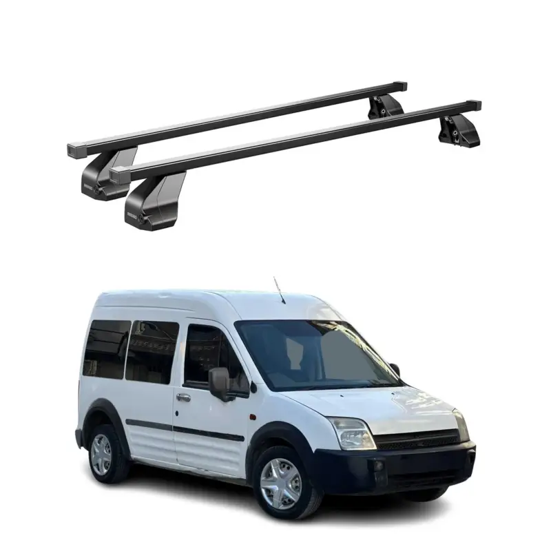 Saisonangebot Menabo Dachträger Grundtäger für Ford Connect Transit 2002-2013 75kg Schwarz 2x